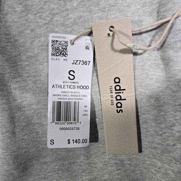 Adidas x Fear Of God Athletics Hoodie Grey Heather JZ7367 Mens Small - Picture 2 of 8